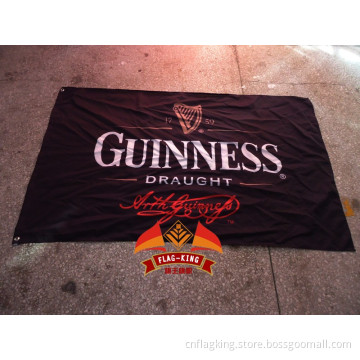 Guinness darught beer flag Bar promotions banner custom Guinness banner polyester flag